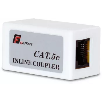 GETFORT RJ45 Cat.5e UTP Łącznik przelotowy żeński-żeński (czarny)