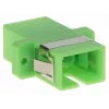 GETFORT SC/APC Simplex Adapter światłowodowy, jednomodowy, Zielony, kołnierzowy do montażu panelowego