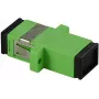 GETFORT SC/APC Simplex Adapter światłowodowy, jednomodowy, Zielony, kołnierzowy do montażu panelowego