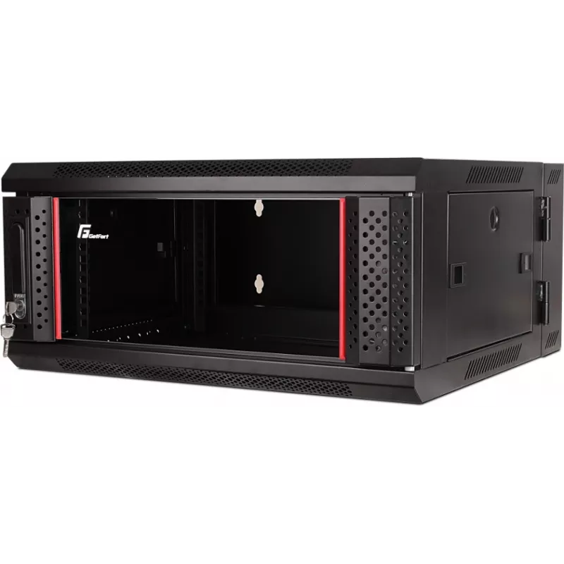 GETFORT WGF04-65EH-DGB 19 cali 4U Szafa Rack naścienna, dwusekcyjna, 600x550 mm, czarna