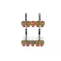 Giacomini R553D 1 inch x 3/4 inch 10-obwodowy rozdzielacz modułowy do systemów ogrzewania i chłodzenia podłogowego, mosiądz niklowany