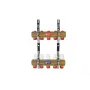 Giacomini R553D 1 inch x 3/4 inch 6-obwodowy rozdzielacz grzewczy, mosiądz niklowany
