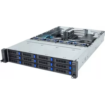 Giga Computing GigaByte R263-S30-AAH2 2U Rackmount Server Barebone, 12x 3.5 inch/2.5 inch Hot-Swap Bays, 2x 1300W Redundant PSU, Intel C236, LGA 1151
