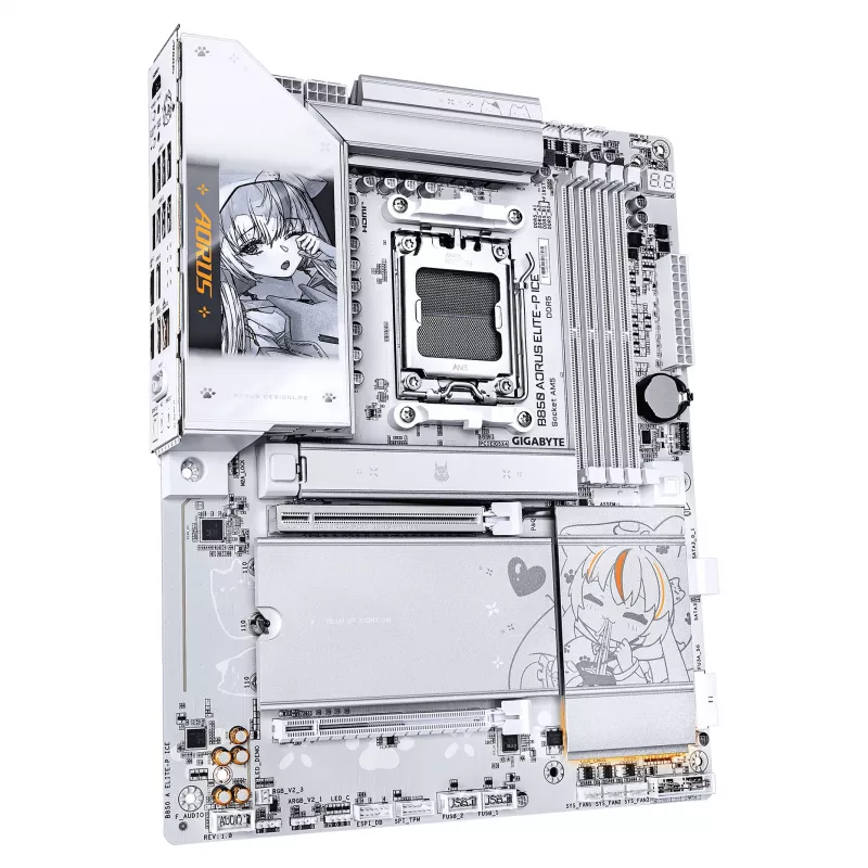 GIGABYTE B850 AORUS ELITE-P ICE AM5 ATX Płyta główna, 4xDDR5, PCIe 5.0, 2.5GbE, Wi-Fi 6E, Biała
