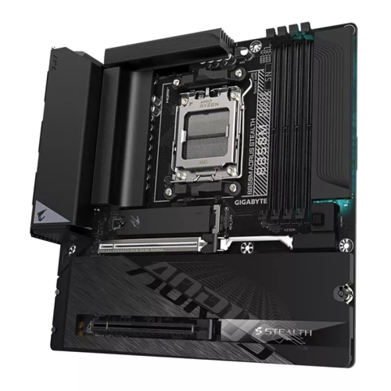 GIGABYTE B850M AORUS STEALTH AM5 Micro-ATX Płyta główna, DDR5, 2.5GbE, Wi-Fi 6E, 3x M.2