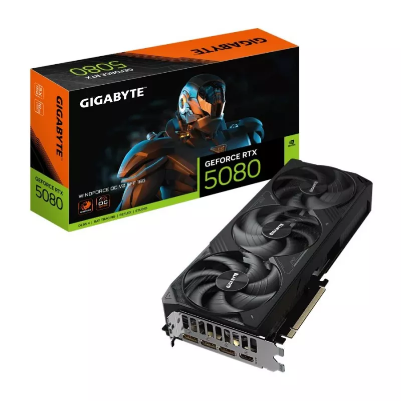 Karta graficzna GIGABYTE GeForce RTX 5080 WINDFORCE 3X OC V2 16GB GDDR7