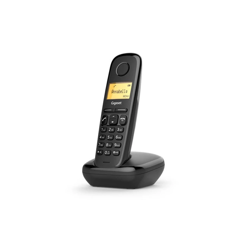 Gigaset A170 Duo Czarny Bezprzewodowy Telefon DECT z Automatyczną Sekretarką, 2 Słuchawki, ECO DECT