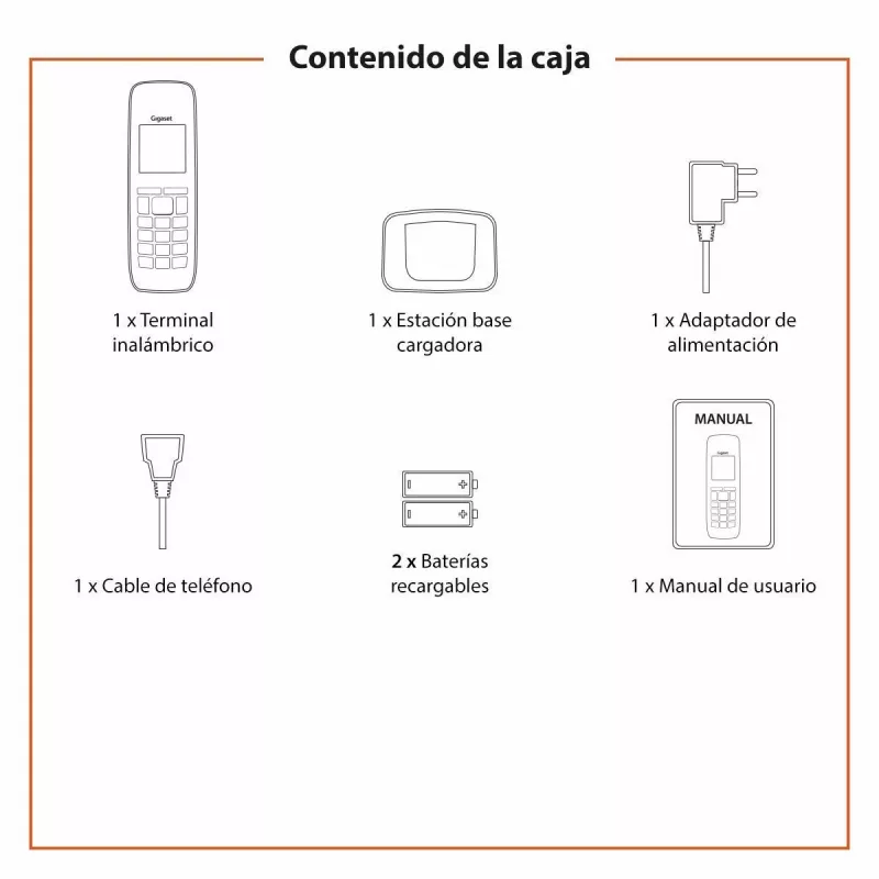 Gigaset A270 DECT Telefon Bezprzewodowy Czarny