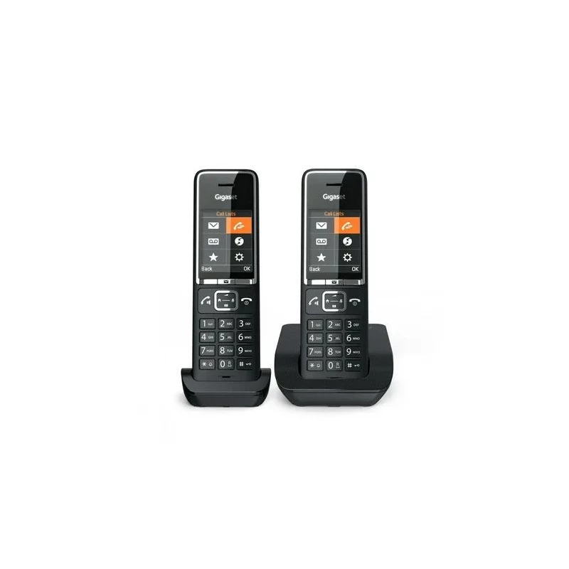 Gigaset Comfort 550 Duo Black Chrome DECT Cordless Phone (2 Handsets)