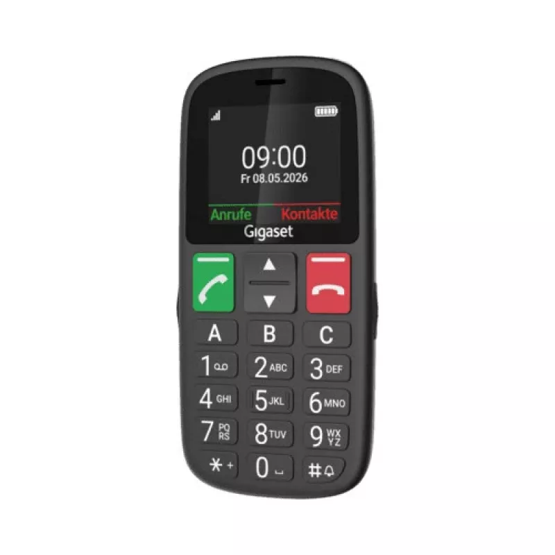 Gigaset GL30 Black | Telefon funkcjonalny z dwiema kartami SIM i przyciskiem SOS