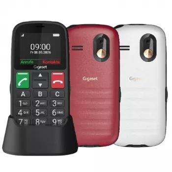 Gigaset GL30 Black | Telefon funkcjonalny z dwiema kartami SIM i przyciskiem SOS