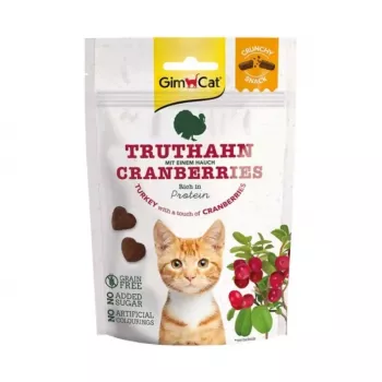 GimCat Crunchy Snacks Turkey z żurawiną 50g