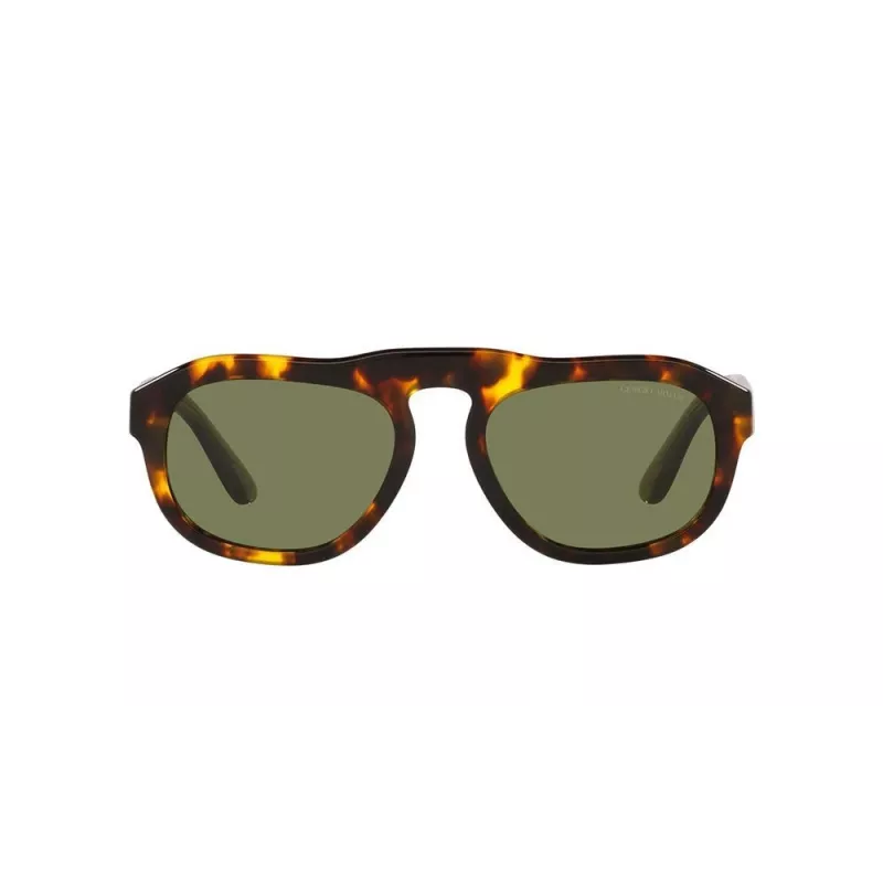 GIORGIO ARMANI AR8173-50922A Męskie kwadratowe okulary przeciwsłoneczne Matowa czerń Szary gradient 52mm