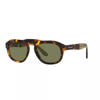 GIORGIO ARMANI AR8173-50922A Męskie kwadratowe okulary przeciwsłoneczne Matowa czerń Szary gradient 52mm