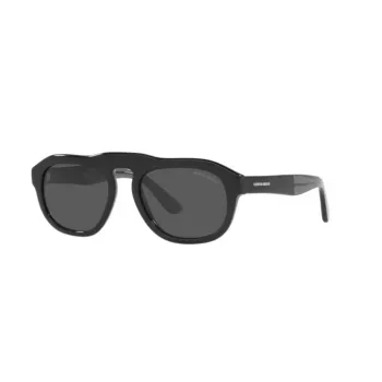 GIORGIO ARMANI MAN AR8173-500187 Okulary przeciwsłoneczne prostokątne czarne/szare 52mm