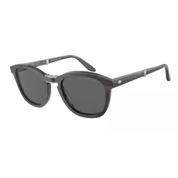 Okulary przeciwsłoneczne Giorgio Armani AR8170-5964B1 Havana Acetate Square z niebieskimi soczewkami gradientowymi