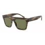 Okulary przeciwsłoneczne unisex GIORGIO ARMANI AR8177-54092A - Oprawka Striped Havana, soczewki ciemnozielone, 52 mm