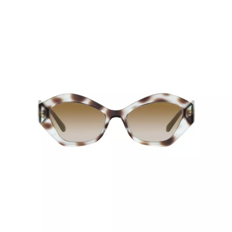 Okulary przeciwsłoneczne damskie Giorgio Armani AR8144-588113 Havana Acetate - kwadratowa oprawka, brązowe soczewki gradientowe, UV400