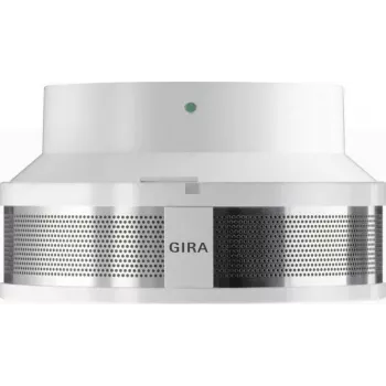 GIRA 233702 Dwuczujnikowy czujnik dymu RWM Dual z podstawą 230V, biały