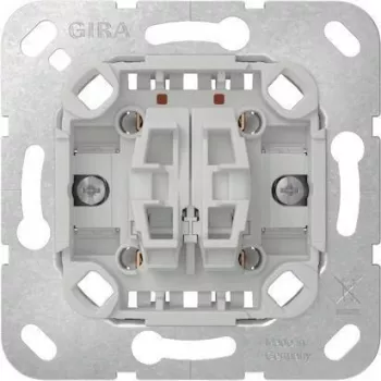 Gira 312800 2-biegunowy przełącznik zmienny przyciskowy, 10A 250V AC, zaciski śrubowe, montaż podtynkowy