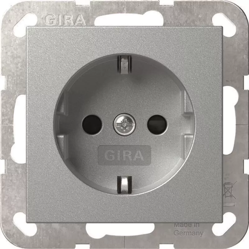 GIRA 445326 Gniazdo SCHUKO SH System 55 F Alu