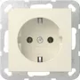 Gira 446601 Gniazdo SCHUKO podtynkowe bez pazurków System 55 kremowobiałe połysk
