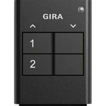 GIRA 535210 Bezprzewodowy nadajnik ręczny do System 3000, 2-kanałowy RF, zasilany bateryjnie, biały