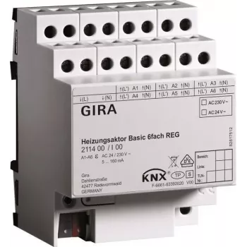 GIRA Siłownik grzewczy 6-krotny podstawowy KNX REG 211400