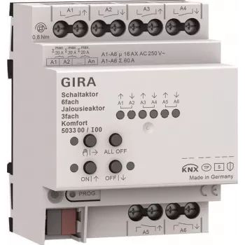 Gira KNX Aktor Przełączający i Roletowy 6f/3f 16 A 503300