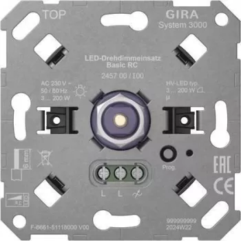 Gira LED ściemniacz obrotowy wkład Basic RC System 3000 245700