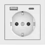 Gniazdo SCHUKO Gira z zasilaczem USB, 2x USB-A 5V 2.1A, podtynkowe, czysta biel połysk 245970