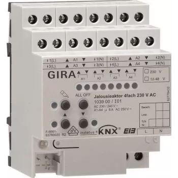 GIRA Siłownik rolet 4-krotny REG KNX/EIB 230V AC 103900