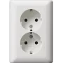 Gira Standard 55 Podwójne gniazdo SCHUKO Czysta Biel Mat (078804)