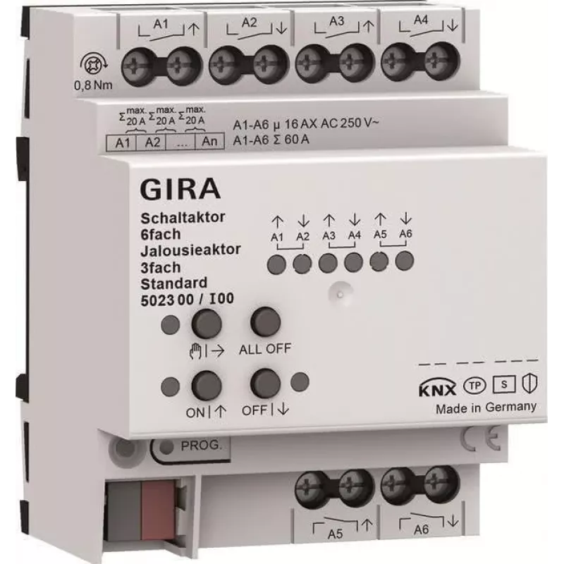 Gira Aktor przełączający i roletowy 6f/3f 16 A 502300