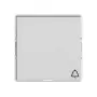Gira System 55 dzwonek z symbolem dzwonka, 55 x 55 mm, czysty biały połysk (367900)
