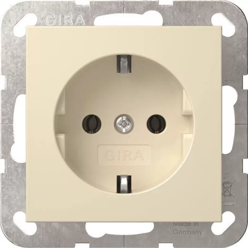 Gniazdo SCHUKO Gira System 55 kremowobiałe (418801)