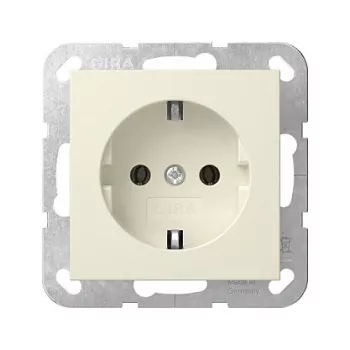 Gniazdo SCHUKO Gira System 55 kremowobiałe (418801)