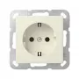 Gniazdo SCHUKO Gira System 55 kremowobiałe (418801)