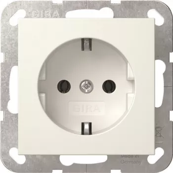 Gniazdo SCHUKO Gira System 55, czysta biel, podtynkowe, 16 A 446603