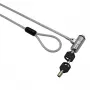 GIZZU 1,8 m T-Bar Linka Zabezpieczająca do Laptopa z Kluczem Master Key - Zabezpieczenie na Slot Kensington, Stal Pleciona, Czarny