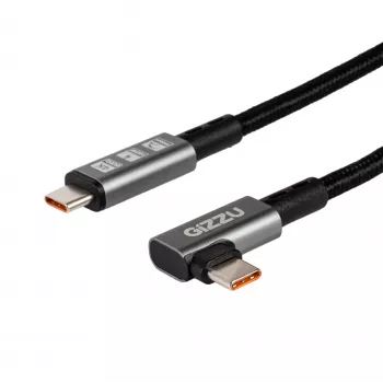 Gizzu 100W 10Gbps Type-C kabel kątowy 1m