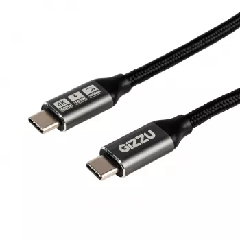 GIZZU 100W 10Gbps USB-C na USB-C Kabel 1m Czarny