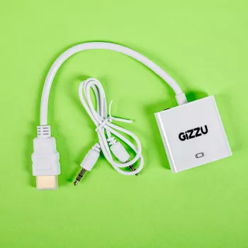 Gizzu 1080P HDMI na VGA Adapter z Audio