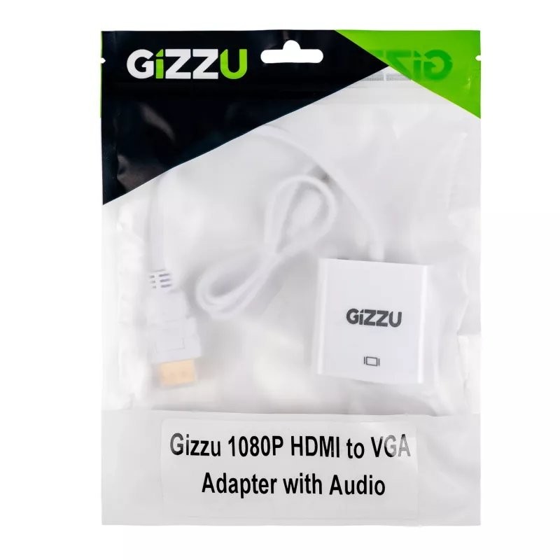 Gizzu 1080P HDMI na VGA Adapter z Audio
