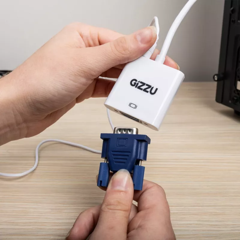 Gizzu 1080P HDMI na VGA Adapter z Audio