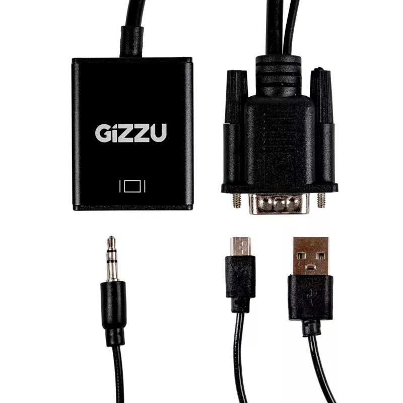 Gizzu 1080P VGA na HDMI Adapter z Audio