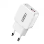 Gizzu 2-Port 20W GaN Ładowarka ścienna USB-C PD 3.0 + USB-A QC 3.0 Szybkie ładowanie Adapter - Biały