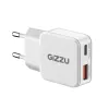 Gizzu 2-Port 30W GaN Ładowarka ścienna USB-C PD + USB-A QC Biała