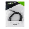 GIZZU 240W 20Gbps USB-C do USB-C pleciony kabel 1m czarny