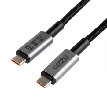 GIZZU 240W 20Gbps USB-C do USB-C Kabel 2m Czarny